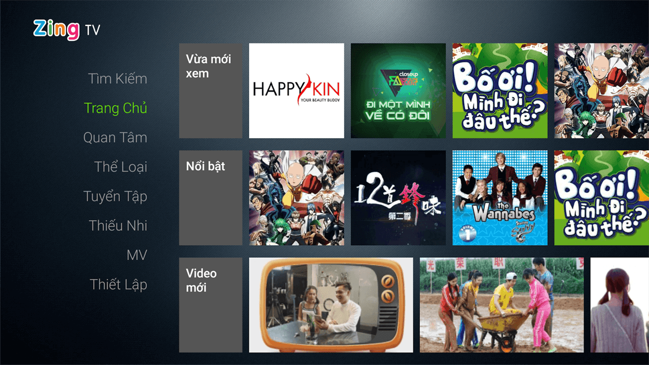 Một số ứng dụng giúp bạn có thể xem truyền hình trực tuyến trên tivi: