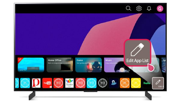 Chọn [Chỉnh sửa danh sách ứng dụng] ở cuối bên phải