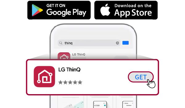 Tải ứng dụng LG ThinQ.