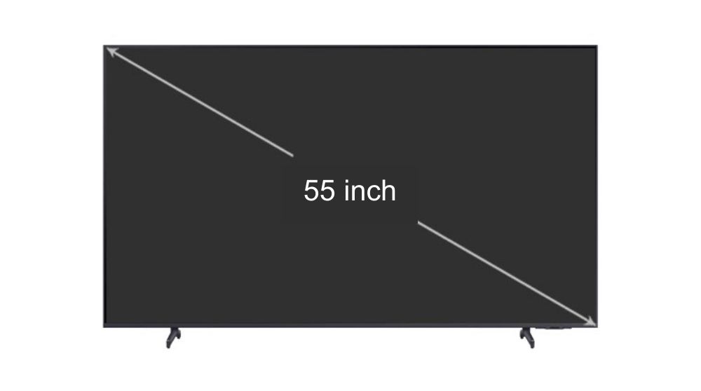 kích thước đường chéo màn hình 55 inch
