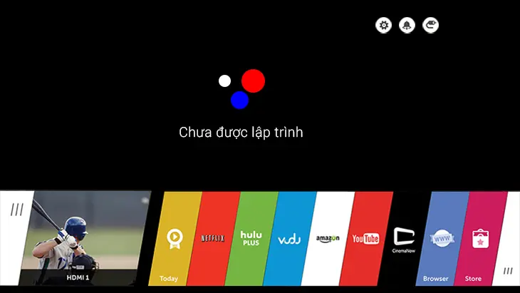 Tivi LG hiển thị chưa được lập trình