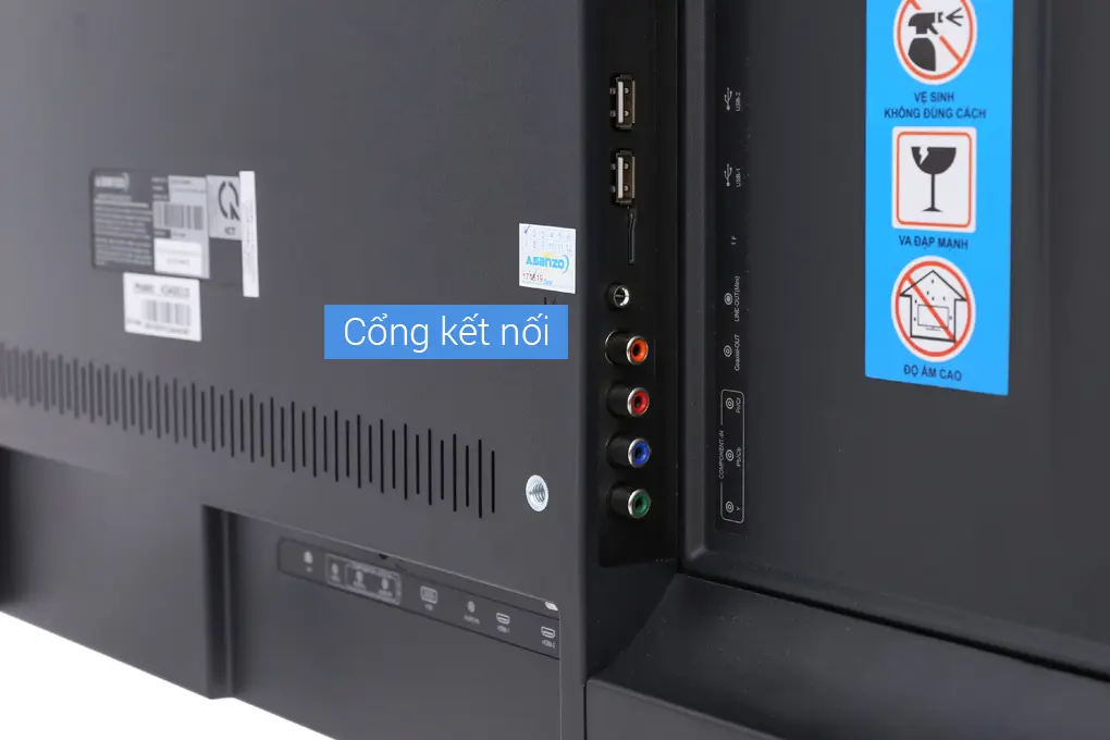 Các cổng kết nối trên tivi Asanzo