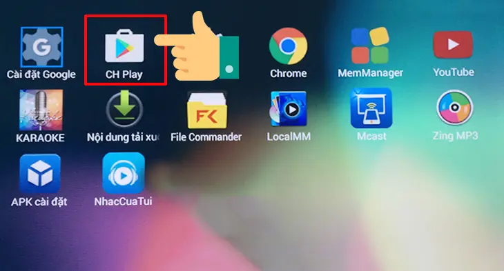 Cách đăng nhập CH Play để tải ứng dụng trên tivi Asanzo