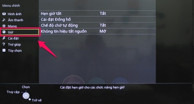 2. Cách hẹn giờ tắt cho tivi Panasonic