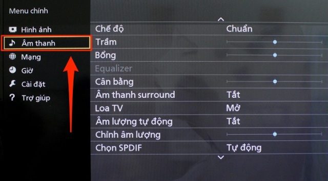 2. Các thiết lập trên tivi và cách kết nối xuất âm thanh thông qua cổng Optical