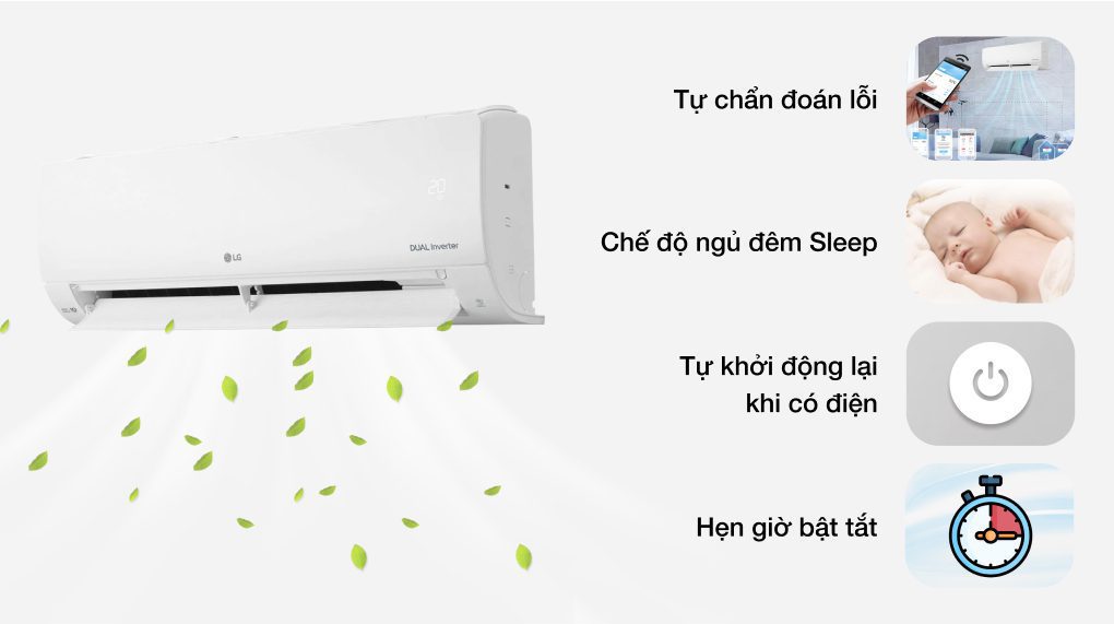 Một số tính năng ưu việt của máy điều hoà inverter LG B13END1