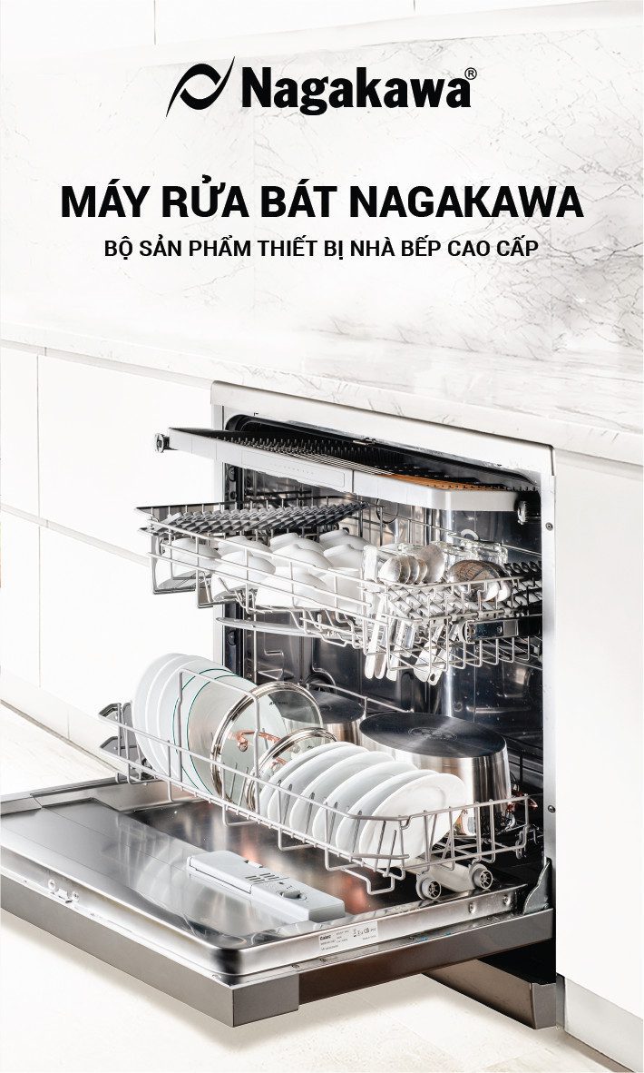 2. Top 3 dòng máy rửa bát Nagakawa được ưa chuộng nhất