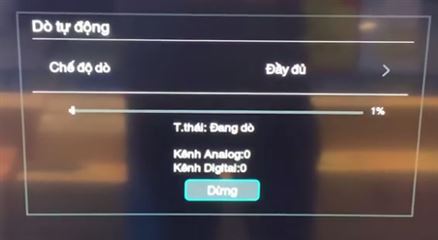 dò kênh tự động tivi ffalcon - bước 4