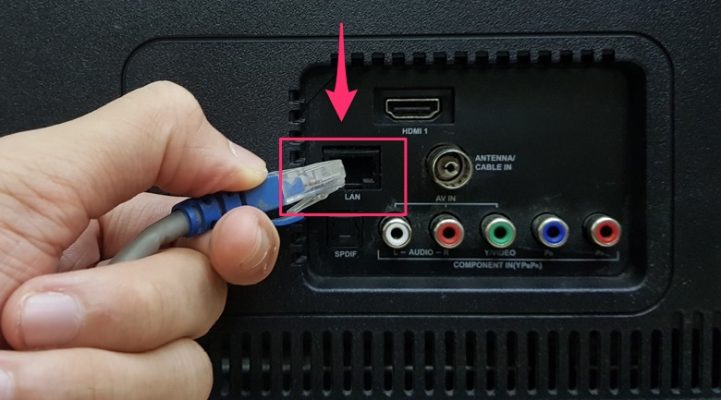 kết nối mạng internet cho tivi ffalcon qua cổng lan