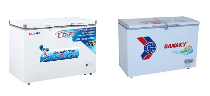 thiết kế tương đồng giữa tủ đông alaska và sanaky