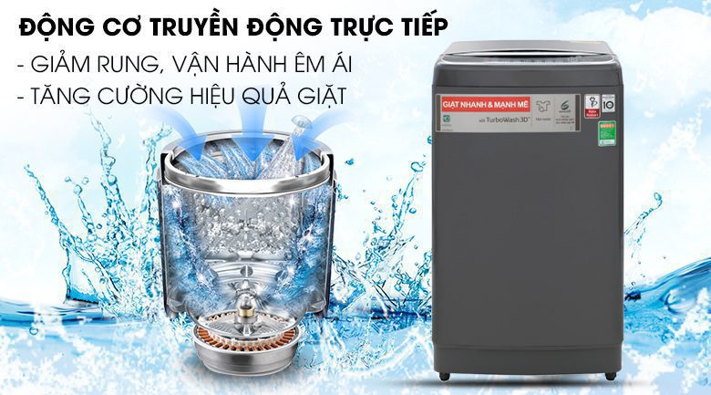 Động cơ truyền động trực tiếp vận hành êm ái