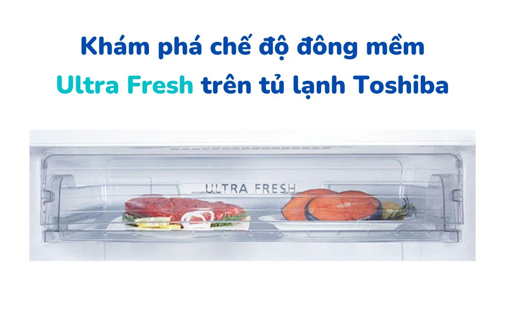 ngăn cấp đông mềm Ultra Fresh tủ lạnh Toshiba