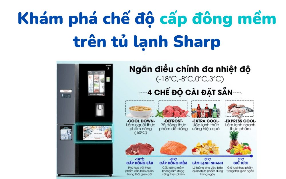 Khám phá ngăn đông mềm tủ lạnh Sharp