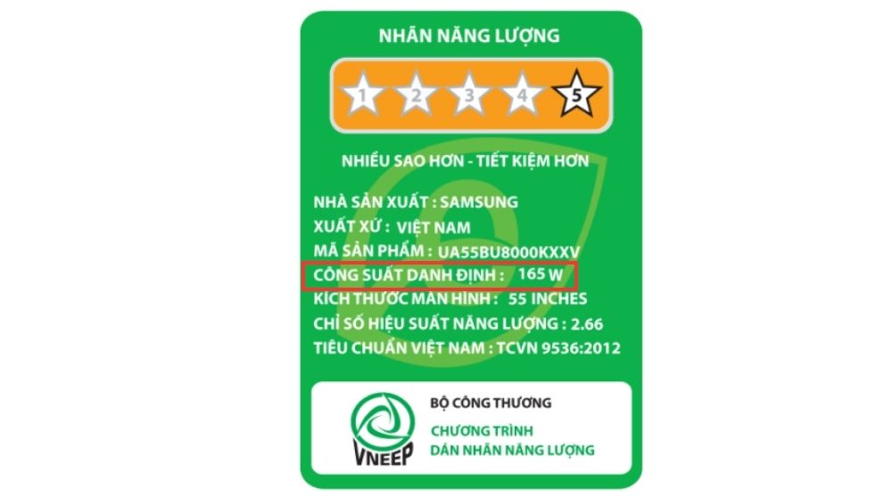 Xem công suất tivi Samsung 55 inch bao nhiêu W