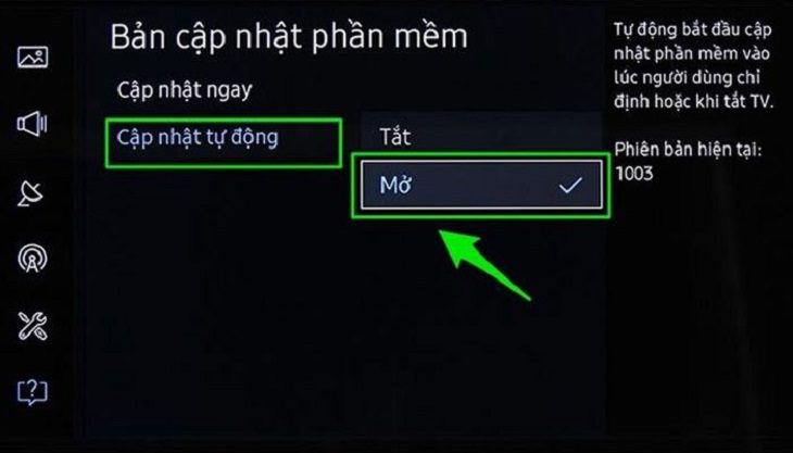 Cập nhật phần mềm tivi Cập nhật phần mềm tivi