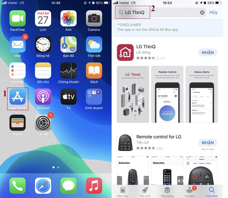 tải ứng dụng LG ThinQ trên IOS