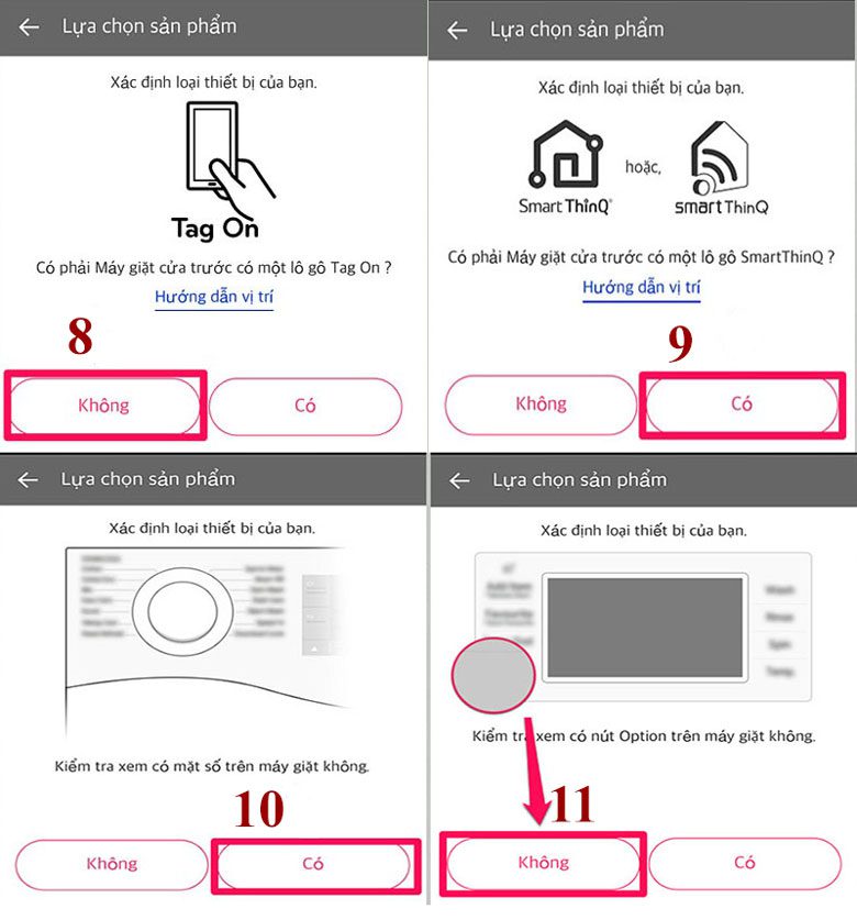 xác nhận kết nối với máy giặt sấy lg khi kết nối qua lg thinq