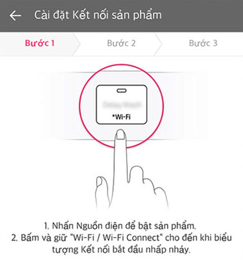 Kết nối máy giặt LG với điện thoại