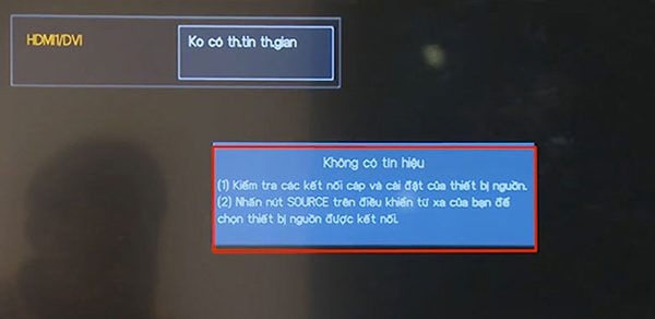 1. Dấu hiệu nhận biết lỗi tivi Sharp không có tín hiệu