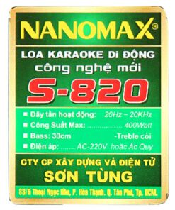 Loa kéo Karaoke Nanomax S-820 - hình số 10