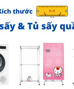kích thước máy sấy quần áo và tủ sấy quần áo
