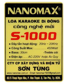 Loa kéo Karaoke Nanomax S-1000 450W - hình số 12