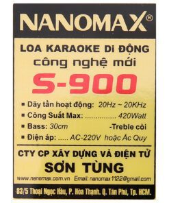 Loa kéo Karaoke Nanomax S-900 - hình số 10