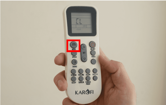 Nhấn Nút Mode Trên điều Khiển Máy Lạnh Karofi