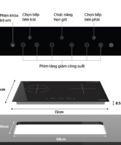 Bếp đôi điện từ hồng ngoại SUNHOUSE SHB EI01 - hình số 2