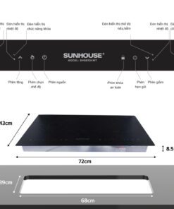 Bếp đôi điện từ hồng ngoại Sunhouse SHB9104MT - hình số 2