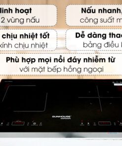 Bếp đôi điện từ hồng ngoại Sunhouse SHB9100 Mama - hình số 3