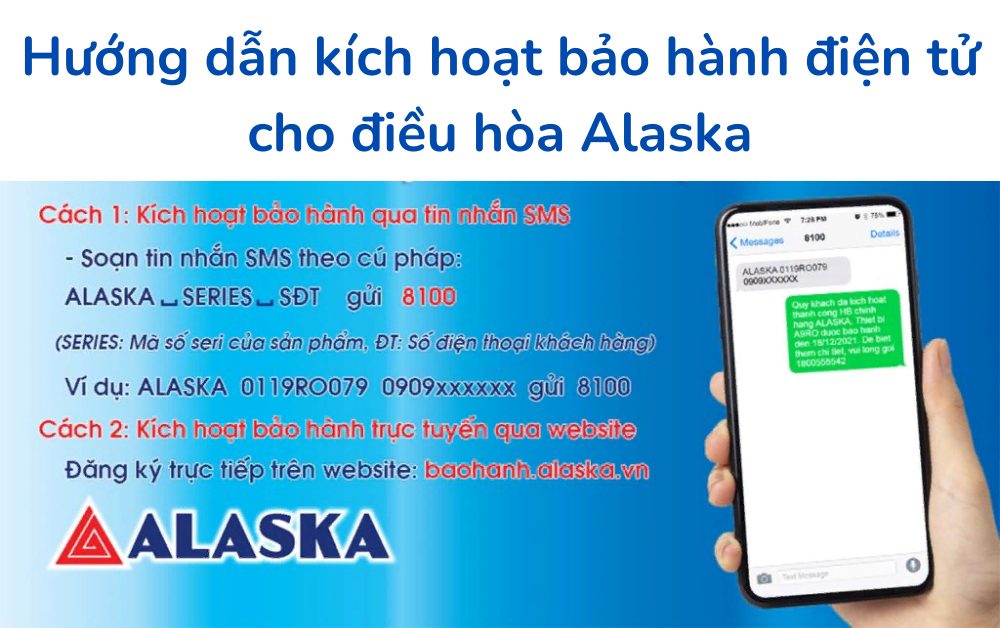 Hướng dẫn kích hoạt bảo hành điện tử cho điều hòa Alaska