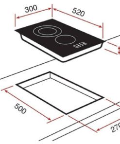 Bếp từ Teka IR 321 domino 2 vùng nấu - hình số 2