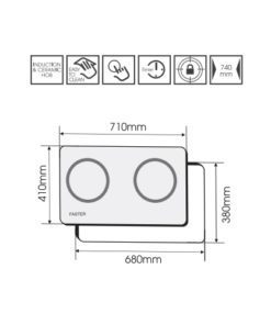 Bếp từ 2 vùng nấu Faster FS 782I - hình số 2