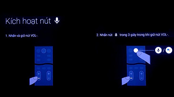 cách kích hoạt nút micro trên remote tivi sony