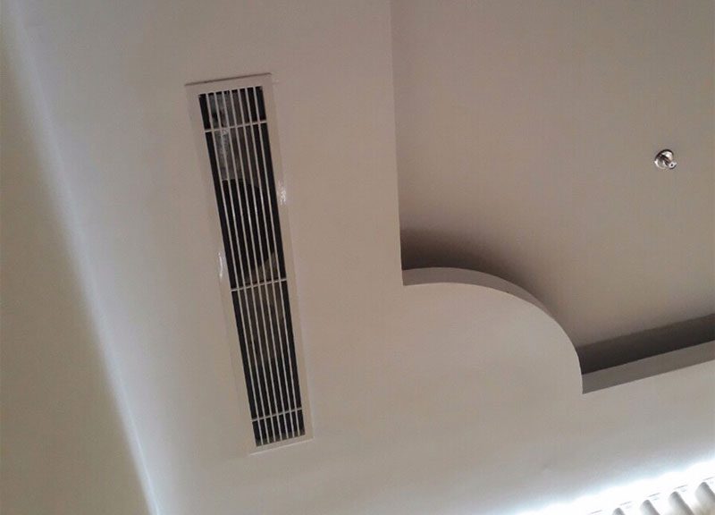 Điều hòa âm trần nối ống gió được lắp hoàn chỉnh