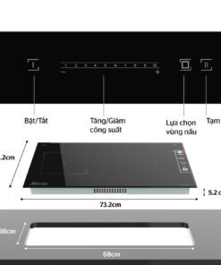 Bếp đôi điện từ hồng ngoại Sunhouse MMB9986 Mama lắp âm - hình số 3