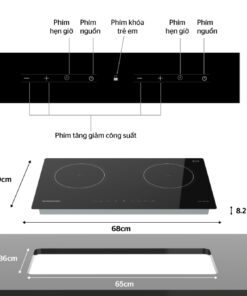 Bếp đôi điện từ SUNHOUSE SHB9122MT - hình số 2