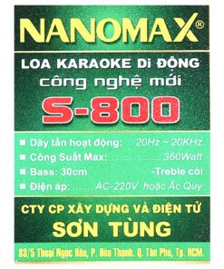 Loa Kéo Karaoke Nanomax S-800 - hình số 10
