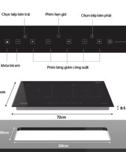Bếp từ đôi Sunhouse Mama SHB89-PLUS - hình số 2