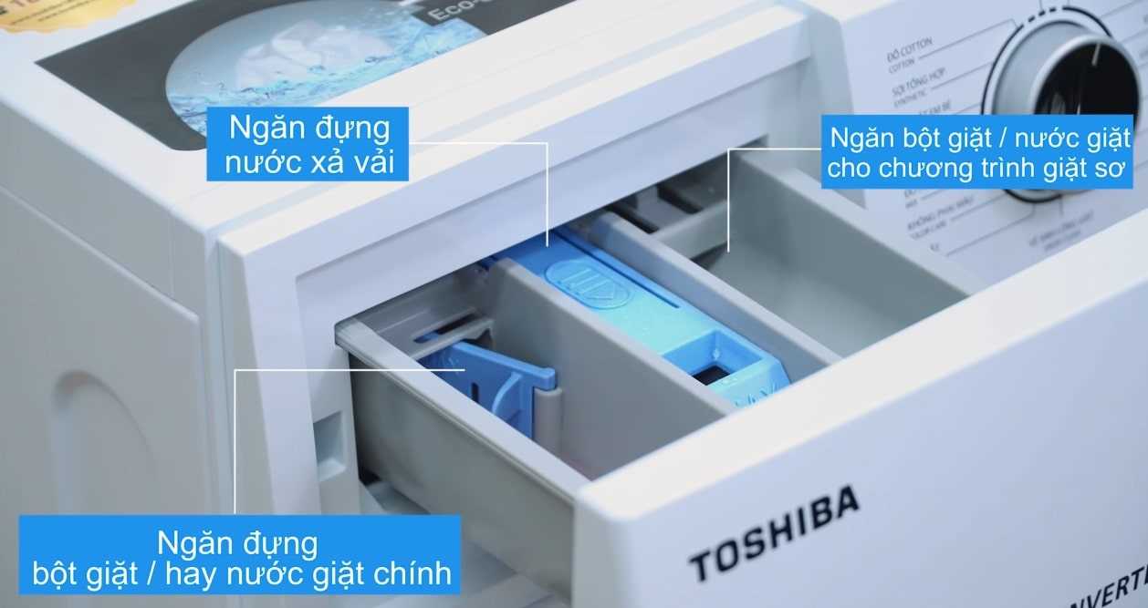 Khi vệ sinh máy giặt, chú ý vệ sinh kỹ ngăn đựng bột giặt và nước xả vải