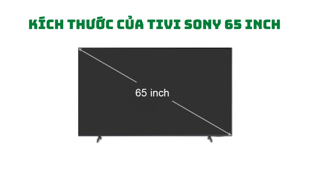 Kích thước tivi Sony 65 inch