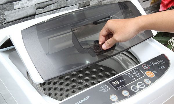 cách sử dụng máy giặt Sharp cửa trên