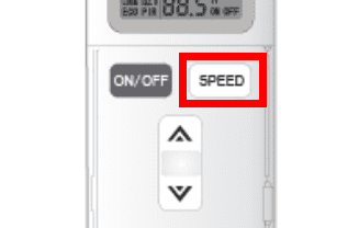 Nhấn Speed để Tăng Tốc độ Quạt Gió
