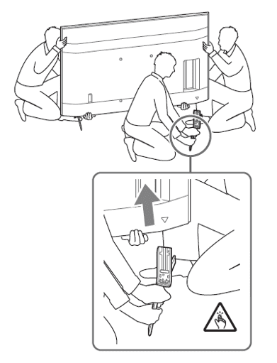 Nhấc chân tivi ra khỏi tivi