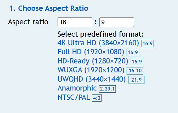 3. chọn tỉ lệ chiều dài_chiều rộng màn hình