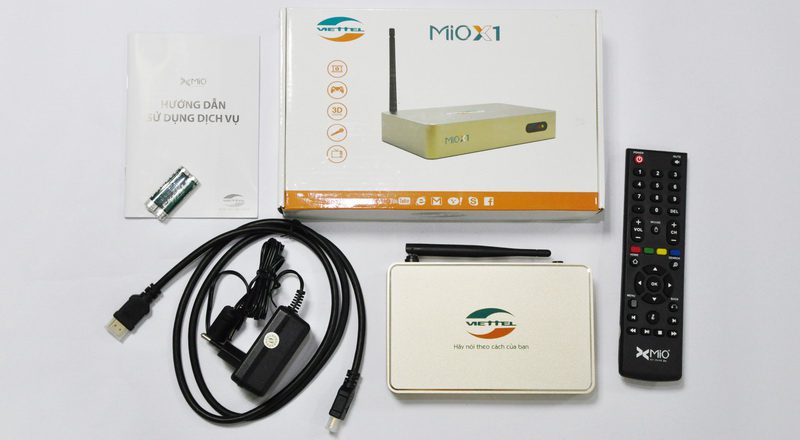 QC] Android TV Box XMIO – MIO X1 của Viettel - hỗ trợ kết nối wifi internet cho tivi thường đời cũ 