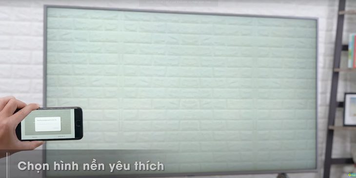 màn hình tivi sẽ xuất hiện hình đã chọn