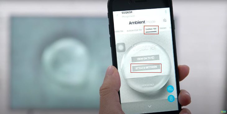 Chọn mục Thông tin > chọn Style & Settings