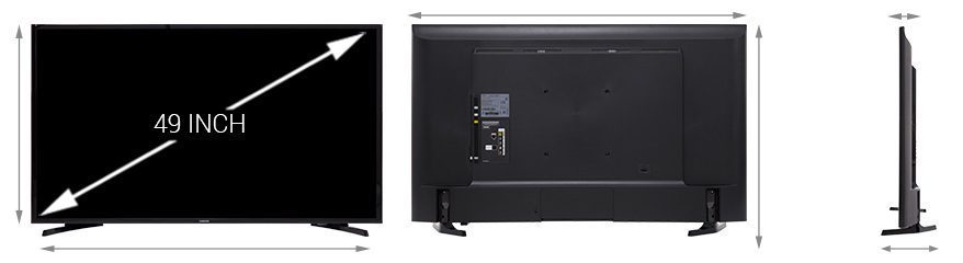 các yếu tố ảnh hưởng đến kích thước tv 49 inch